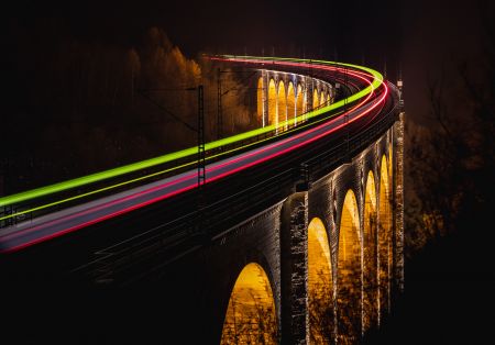 Viadukt Altenbeken bei Nacht